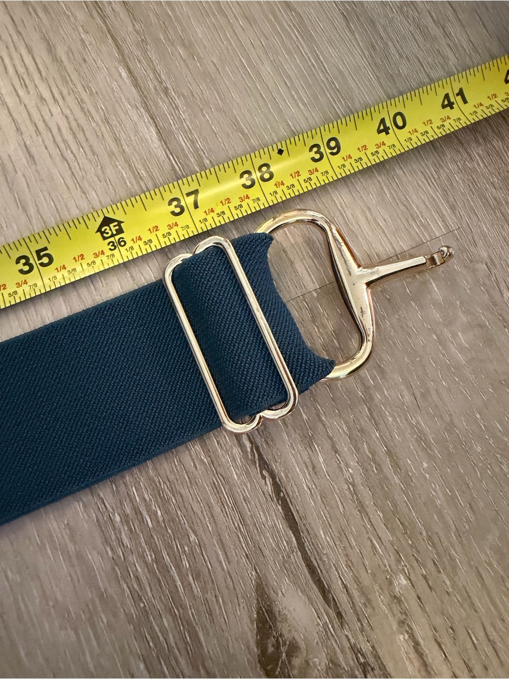 Ellany Equestrian Horse Bit Stretch Belt – Dark Teal & Gold - Picture 5 of 8